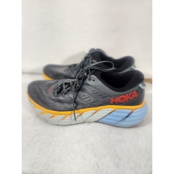 Hoka One GAVIOTA 4 Men\'s Athletic Sneaker Grey  Orange US Size 11 main image 6